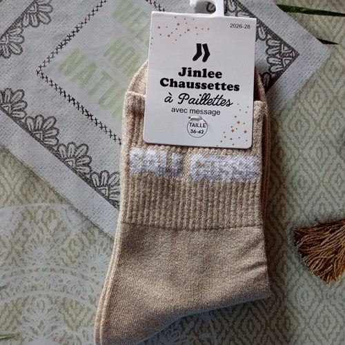 Chaussette paillettes sale - chaussette,