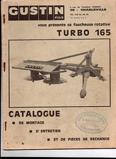GUSTIN -Faucheuse rotative TURBO 165 Catalogue de montage, entretien et  pièces