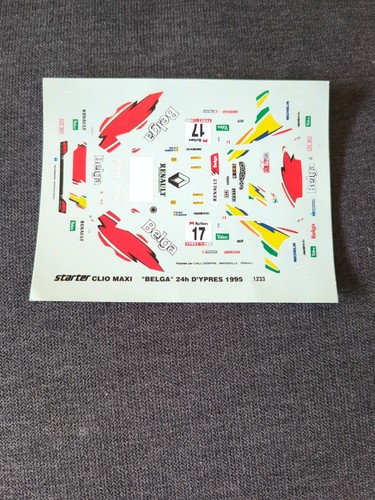Decal renault clio - 1/43,