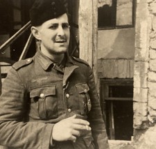 PHOTO FOTO PORTRAIT ALLEMAND ALLEMANDE WH PANZER CHAR NO CASQUE 1944 WWII WW2