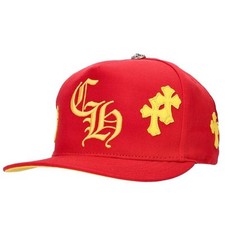 Chrome Hearts Cross patch baseball cap red OS NEW