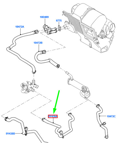 Tuyau egr ford transit mk3 - tuyau,