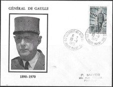  LIBERATION ... DEUIL du Général De gaulle sur ENV...Obl.. du jour de son Décès