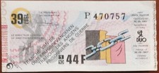 Billet de loterie nationale