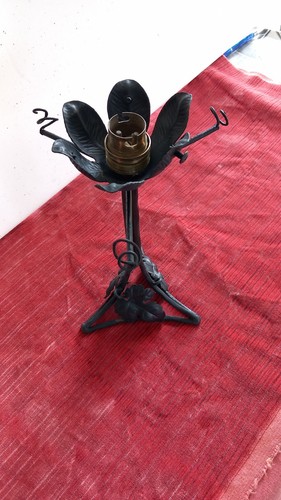 Ancien pied lampe fer - lampe, en