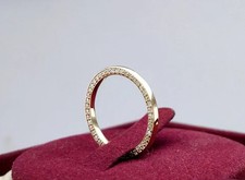 Bague D'Éternité Complète En Diamants Pave À Deux Faces En Or Jaune 18K