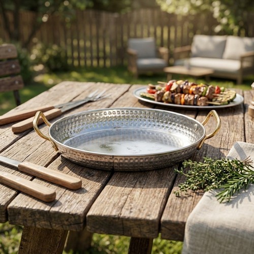Poêle paella ovale en - poêle,