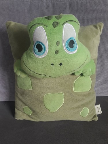 Grenouille coussin peluche - coussin,