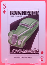Panhard Dynamic (1936) / Piatnik Classic Cars Playing Card Austria Diamond 3