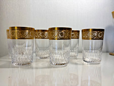 Gobelet verre à thé chope modèle Thistle signé St Louis plusieurs disponib 10 cm