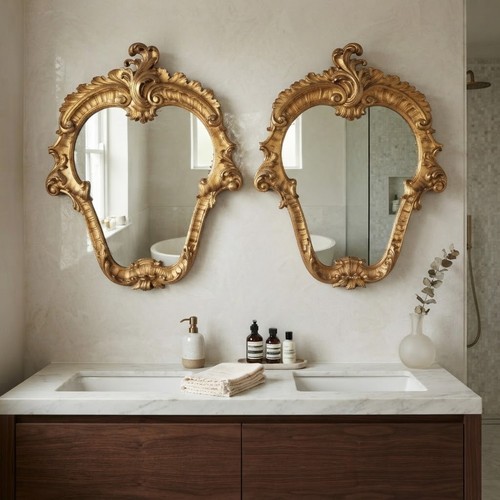 Miroirs anciens style baroque - style,
