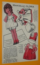 CHROMO DECOUPAGE PAPIER FORT ANNEES 1950 MAM'ZELLE GLORIA LAIT
