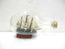 Maquette, Voilier 3 mâts dans  bouteille