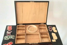 Ancien Coffret à jetons en os.    Jeu ancien. XIX ème