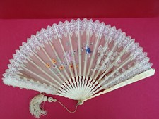 Eventail en os époque XIXe