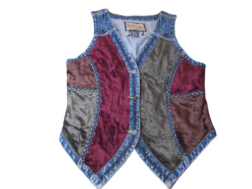 Boho festival denim vest - boho,