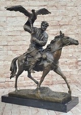 Statue En Bronze Homme Cheval