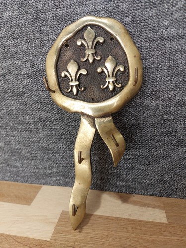Antique brass hook wax - , stamp