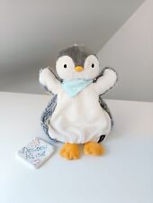 Doudou Plat/Marionnette Pingouin Blanc Gris Bandana Bleu Les Amis - Kaloo 2015