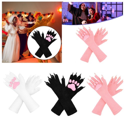 Gants peluche avec griffes - en,
