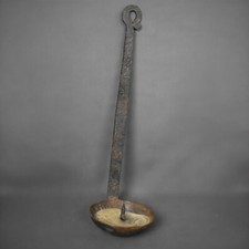 Ancienne Lampe à Huile en Fer