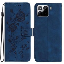 Étui en cuir bleu foncé à