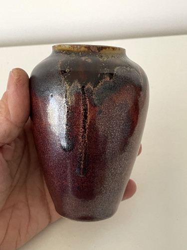 Vase grès signé jean - grès,