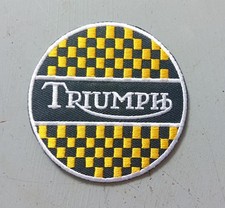Ecusson Patch Tissus Thermocollant Moto TRIUMPH diamètre 7,7 cm 