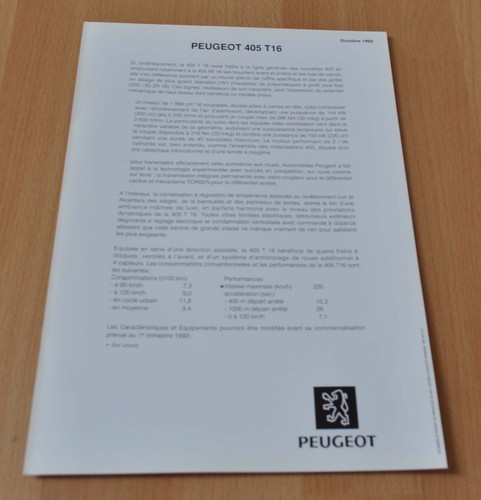 1992 peugeot 405 t16 - 1992,