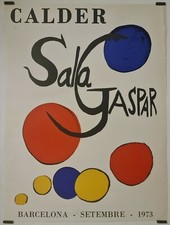Calder Sala Gaspard 1973 Affiche Originale Exposition Sculpture Cubisme