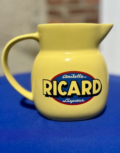 Pichet ricard jaune céramique - jaune,