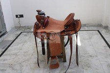 Selle western ouate en cuir
