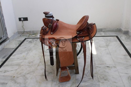 Selle western ouate cuir - en,