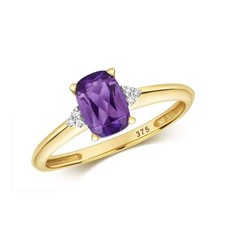 Bague véritable améthyste et