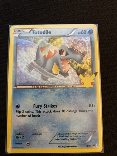 Totodile holo pokémon - 18/25,