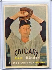 1957 Topps Card Ellis Kinder Chicago White Sox RARE Series NR MT  # 352