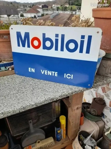 Plaque émaillée mobiloil