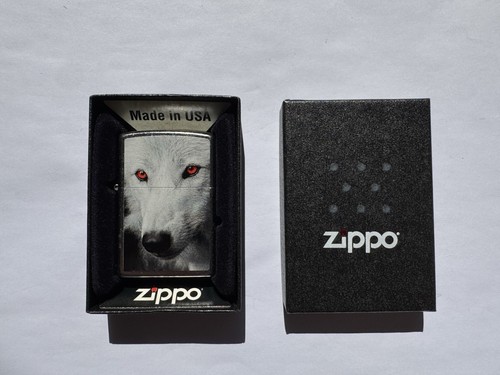Zippo white wolf head - white,