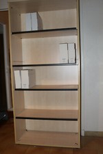  Bibliothèque Bois 5 Niveaux P: 0,43m, H: 1,95m, L: 0,90m - Marron clair beige