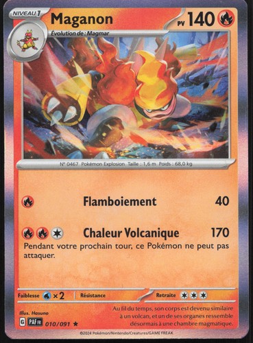 Carte pokémon maganon 010 091 - carte, 010/091