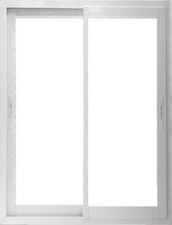 Fenetre Coulissante Alu Blanc 2 Vantaux H105 X L120 Gd Menuiseries