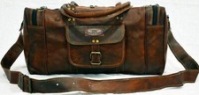 Vintage Hommes Sac Cuir Duffel