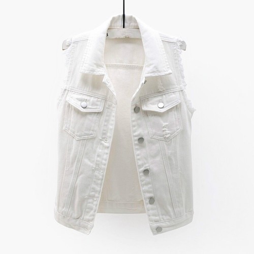 Gilet jean fille - gilet, en