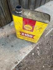 Ancien bidon d'huile SHELL  X-100