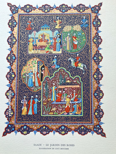 Gravure enluminure polychrome