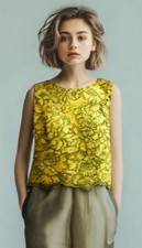 50s Lace Blouse Womens Size