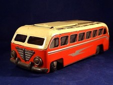 Ancien rare jouet bus tôle toit ouvrant coulissant Gunthermann W. Germany 1950