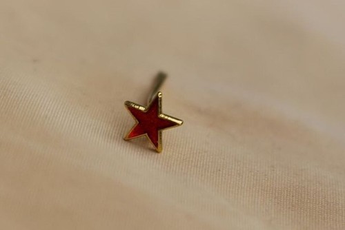 étoile émail rouge miniature - Émail,