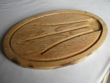 Planche à découper  ovale - années 1960 - hêtre massif.