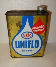N°2 BIDON HUILE VIDE 2 LITRES ESSO UNIFLO NOUVELLE FORMULE SAE 15W-40